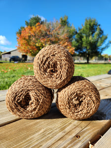 2 Ply DK Weight Yarn - Brown and Fawn