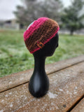 Thermal Alpaca Headband - Brown and Pink