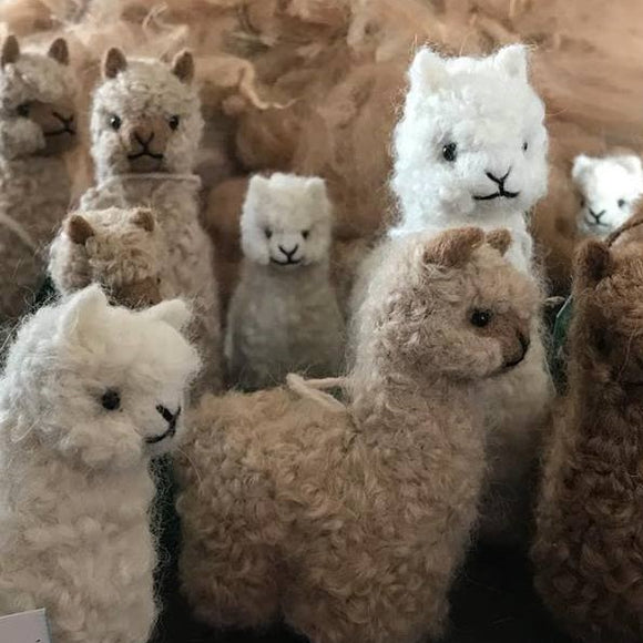 Needle Felted Alpaca Figurines